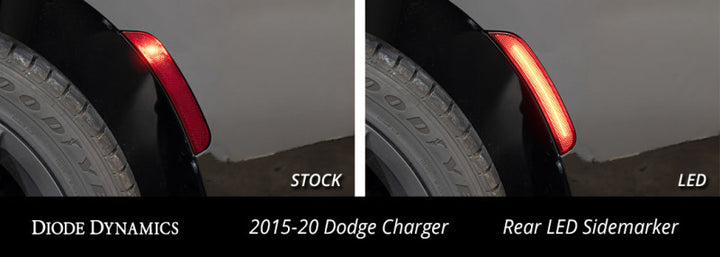 Diode Dynamics 15-21 Dodge Charger LED Sidemarkers - Smoked (set) - Bull Strap