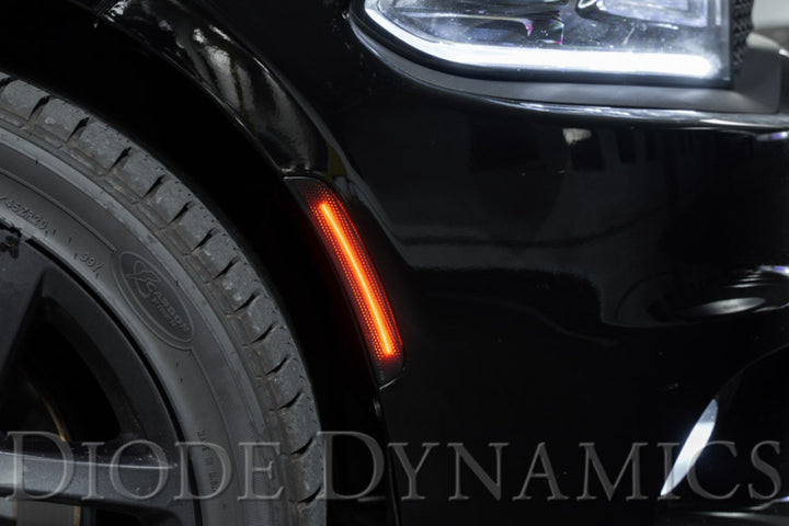 Diode Dynamics 15-21 Dodge Charger LED Sidemarkers - Smoked (set) - Bull Strap