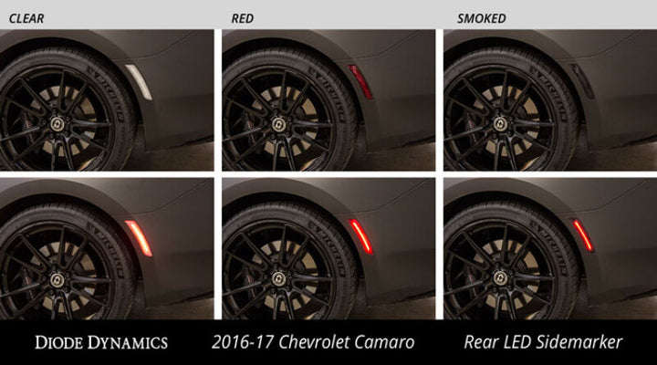 Diode Dynamics 16-21 Chevrolet Camaro LED Sidemarkers Smoked (set) - Bull Strap