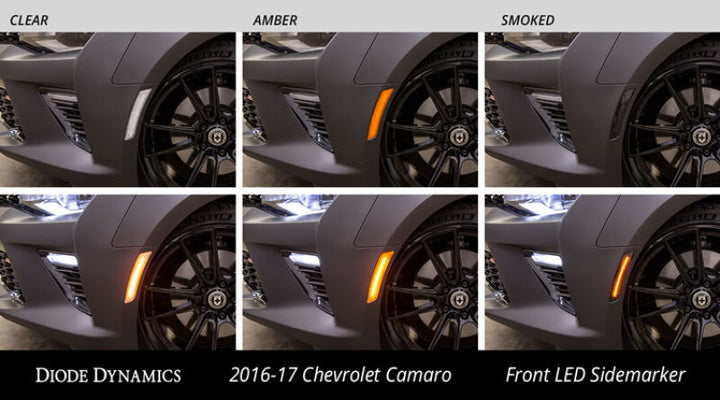 Diode Dynamics 16-21 Chevrolet Camaro LED Sidemarkers Smoked (set) - Bull Strap