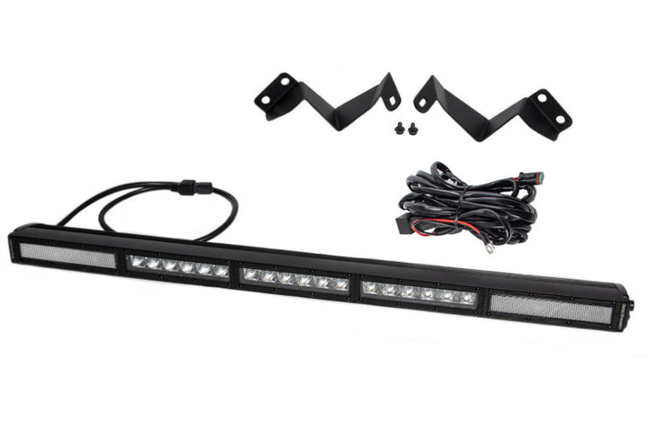 Diode Dynamics 16-21 Toyota Tacoma SS30 Stealth Lightbar Kit - White Combo - Bull Strap