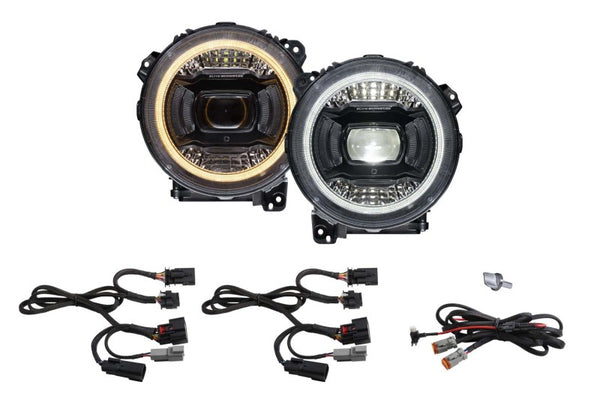 Diode Dynamics 18-23 Jeep JL Wrangler Elite LED Headlamps - Bull Strap