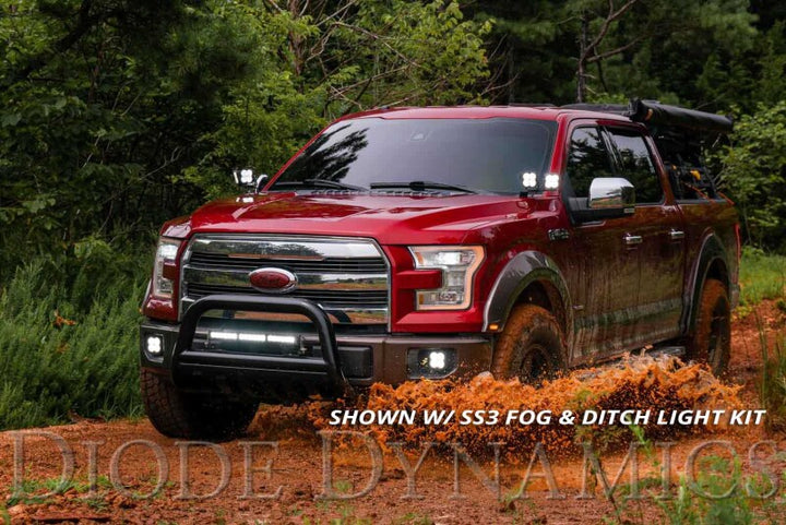 Diode Dynamics 18 In LED Light Bar Single Row Straight Clear Combo Each Stage Series - Bull Strap