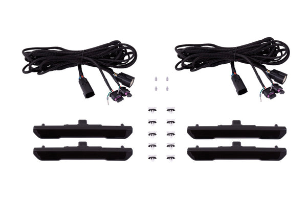 Diode Dynamics 20-21 Sierra 2500/3500 HD LED Sequential Sidemarkers Smoked Set - Bull Strap