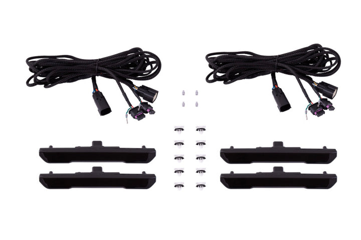 Diode Dynamics 20-21 Sierra 2500/3500 HD LED Sequential Sidemarkers Smoked Set - Bull Strap