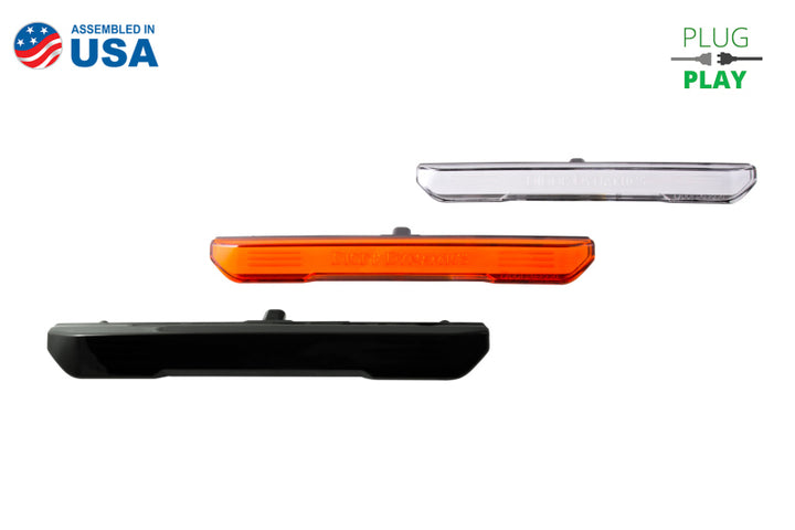 Diode Dynamics 20-21 Sierra 2500/3500 HD LED Sequential Sidemarkers Smoked Set - Bull Strap