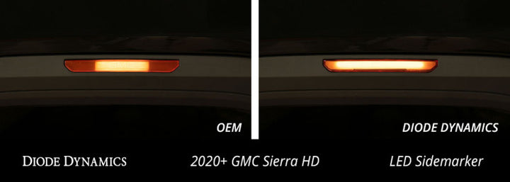 Diode Dynamics 20-21 Sierra 2500/3500 HD LED Sequential Sidemarkers Smoked Set - Bull Strap