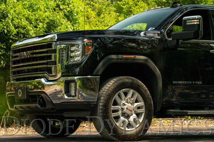 Diode Dynamics 20-21 Sierra 2500/3500 HD LED Sequential Sidemarkers Smoked Set - Bull Strap