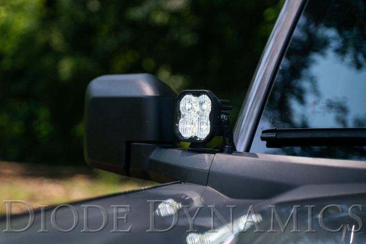 Diode Dynamics 2021 Ford Bronco SS3 LED Ditch Light Kit - Pro White Combo - Bull Strap