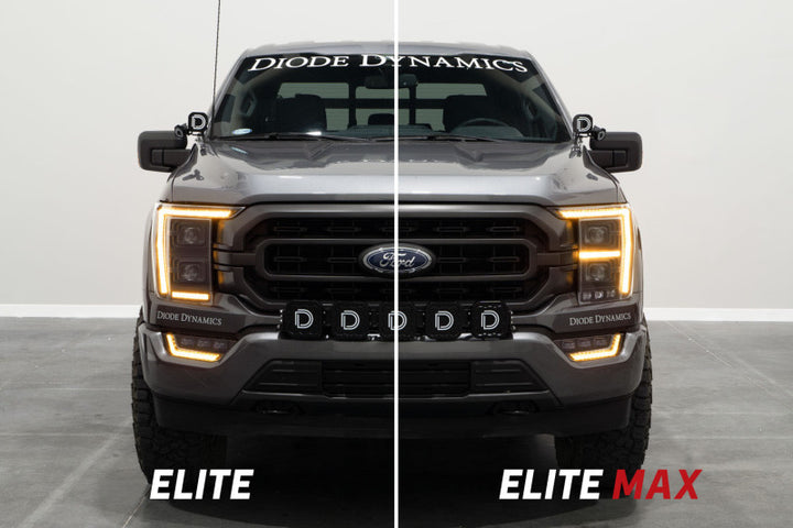 Diode Dynamics 2021+ Ford F-150 Elite Max LED Headlamps - Bull Strap
