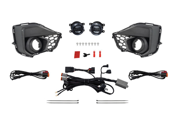 Diode Dynamics 2024 Ford Mustang GT Elite Series Add-On Fog Lamp Kit White - Bull Strap