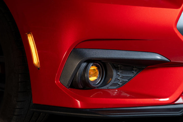 Diode Dynamics 2024 Ford Mustang GT Elite Series Add-On Fog Lamp Kit White - Bull Strap