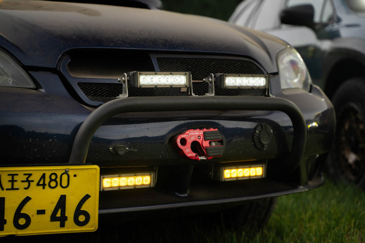 Diode Dynamics 6 In LED Light Bar Single Row Straight SS6 - Amber Wide Light Bar (Pair) - Bull Strap