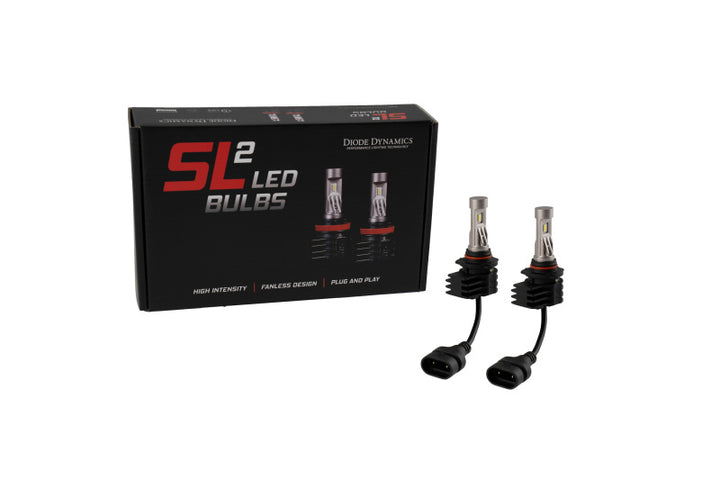 Diode Dynamics 9005/9011/H10 White SL2 LED Bulbs (pair) - Bull Strap