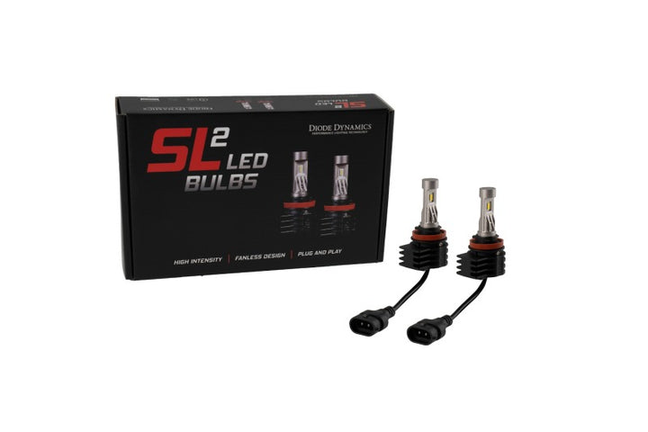 Diode Dynamics H11/H8/H9 White SL2 Pro LED Bulbs (pair) - Bull Strap