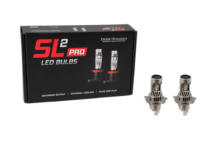Diode Dynamics H4 White SL2 Pro LED Bulbs (Pair) - Bull Strap