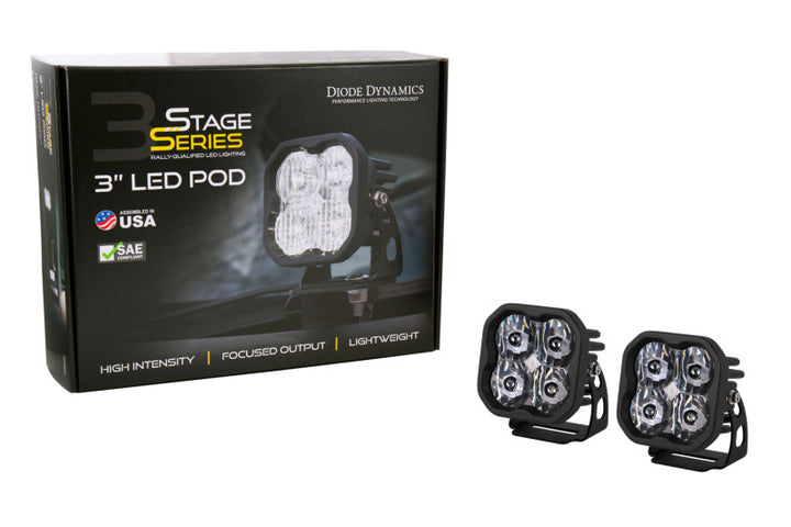 Diode Dynamics SS3 Pro ABL - White Combo Standard (Pair) - Bull Strap