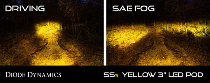 Diode Dynamics SS3 Sport ABL - Yellow Combo Standard (Pair) - Bull Strap