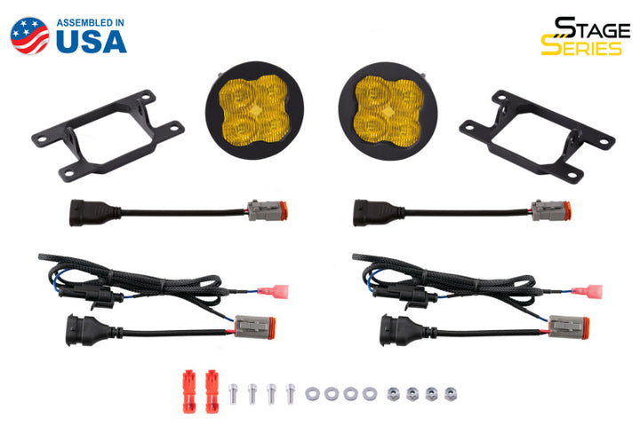 Diode Dynamics SS3 Sport Type A Kit ABL - Yellow SAE Fog - Bull Strap