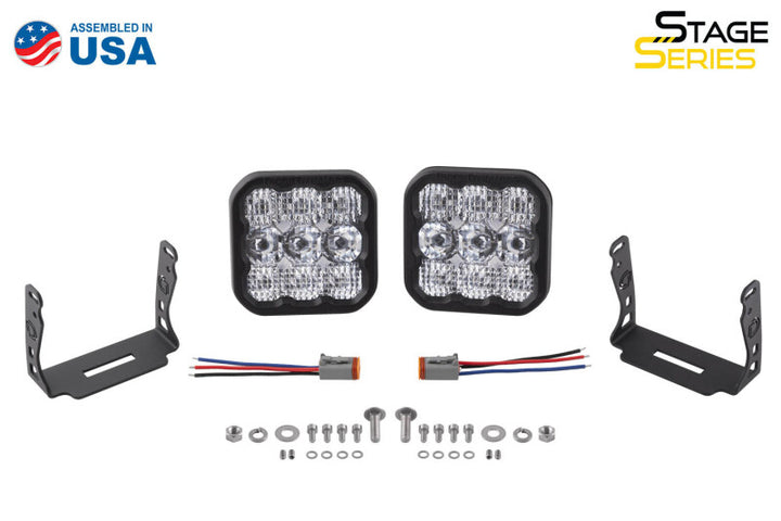 Diode Dynamics SS5 LED Pod Pro - White Combo (Pair) - Bull Strap