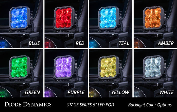 Diode Dynamics SS5 LED Pod Pro - White Spot (Pair) - Bull Strap