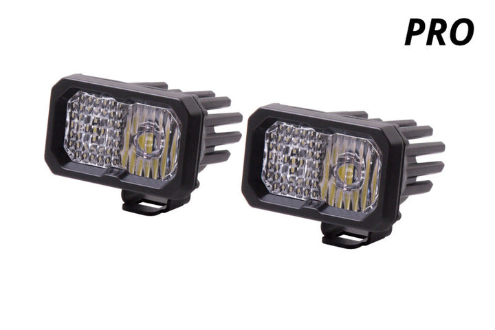 Diode Dynamics Stage Series 2 In LED Pod Pro - White Combo Standard ABL (Pair) - Bull Strap