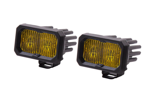Diode Dynamics Stage Series 2 In LED Pod Pro - Yellow Fog Standard ABL (Pair) - Bull Strap