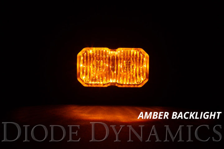 Diode Dynamics Stage Series 2 In LED Pod Pro - Yellow Fog Standard ABL (Pair) - Bull Strap