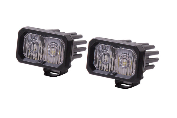 Diode Dynamics Stage Series 2 In LED Pod Sport - White Driving Standard ABL (Pair) - Bull Strap