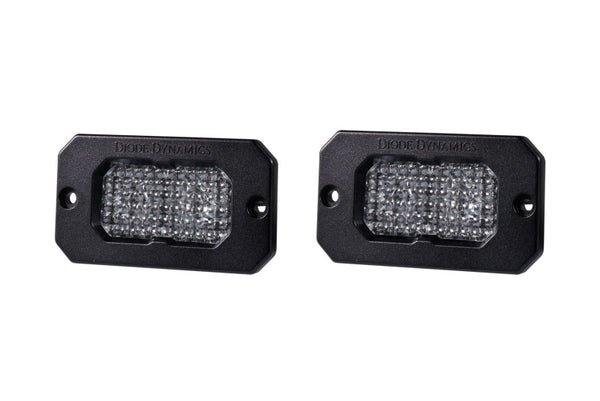 Diode Dynamics Stage Series 2 In LED Pod Sport - White Flood Flush RBL (Pair) - Bull Strap