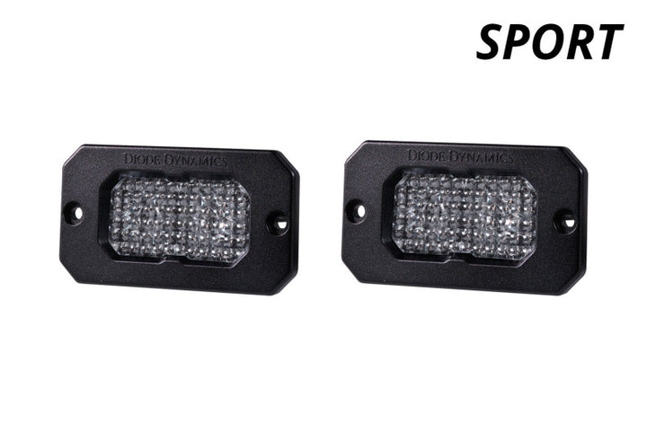 Diode Dynamics Stage Series 2 In LED Pod Sport - White Flood Flush RBL (Pair) - Bull Strap