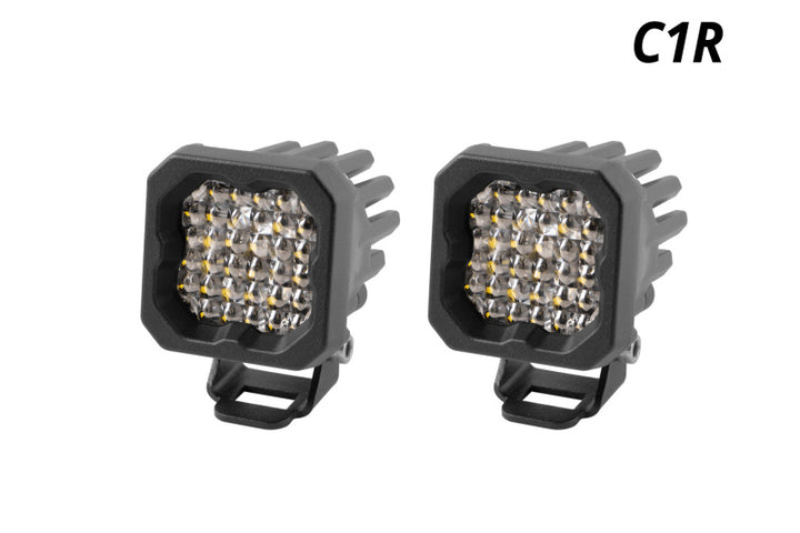Diode Dynamics Stage Series C1R - White Flood Standard LED Pod (Pair) - Bull Strap