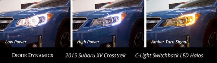 Diode Dynamics Subaru Crosstrek/Impreza C-Light Swithback LED Halos - Bull Strap