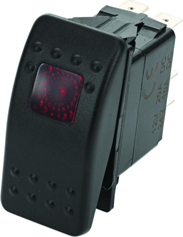 DragonFire Racing Lighted Switch On/Off Rocker Switch Red Lite - Bull Strap