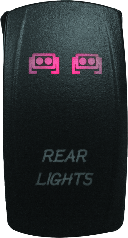 DragonFire Racing Lighted Switch Rear Light On/Off Red - Bull Strap