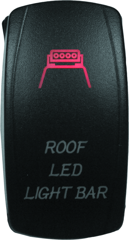 DragonFire Racing Lighted Switch Roof Led On/Off Red - Bull Strap