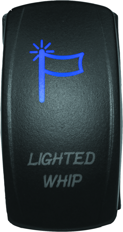 DragonFire Racing Lighted Switch Whip On/Off Blue - Bull Strap