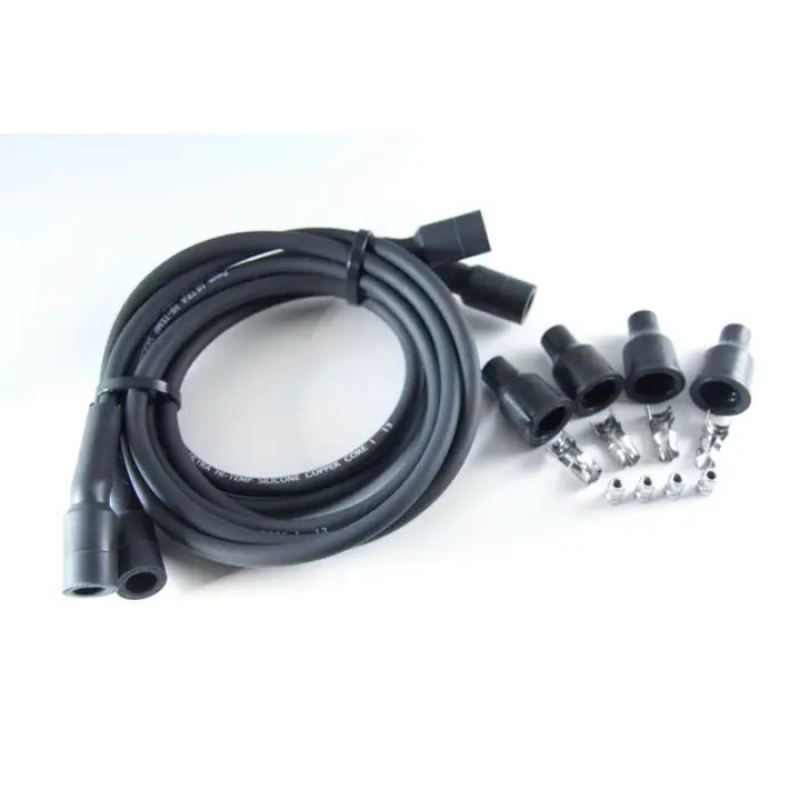 Dynatek Copper Core Silicone Spark Plug Wire - 7mm - Black - Bull Strap