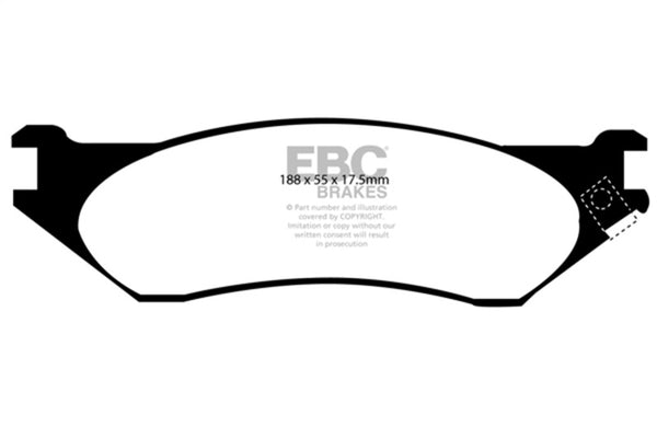 EBC 00-01 Dodge Ram 1500 (4WD) Pick-up 3.9 Extra Duty Front Brake Pads - Bull Strap
