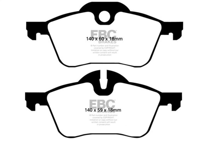 EBC 02-03 Mini Hardtop 1.6 Greenstuff Front Brake Pads - Bull Strap