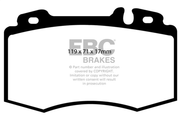 EBC 02-04 Mercedes-Benz C32 AMG (W203) 3.2 Supercharged Yellowstuff Front Brake Pads - Bull Strap