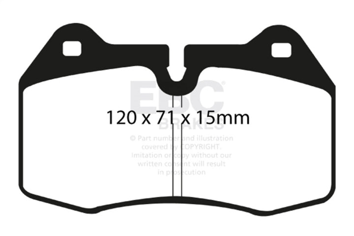 EBC 03-04 Infiniti G35 3.5 (Manual) (Brembo) Yellowstuff Front Brake Pads - Bull Strap