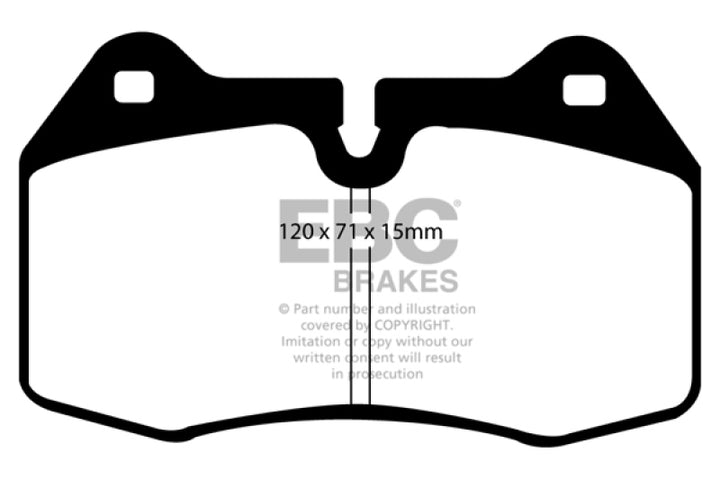 EBC 03-04 Infiniti G35 3.5 (Manual) (Brembo) Yellowstuff Front Brake Pads - Bull Strap