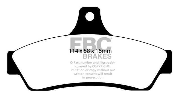 EBC 03-04 Pontiac GTO 5.7 (Solid Rear Rotors) Redstuff Rear Brake Pads - Bull Strap