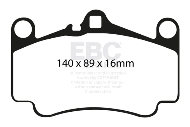 EBC 03-05 Porsche 911 (996) (Cast Iron Rotor only) 3.6 Carrera 4S Bluestuff Front Brake Pads - Bull Strap