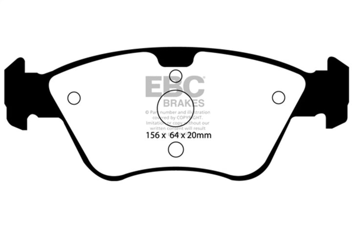 EBC 03-08 Chrysler Crossfire 3.2 Redstuff Front Brake Pads - Bull Strap