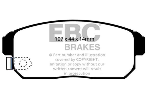 EBC 03-12 Mazda RX8 1.3 Rotary (Standard Suspension) Bluestuff Rear Brake Pads - Bull Strap