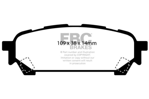 EBC 04-06 Saab 9-2X 2.0 Turbo Ultimax2 Rear Brake Pads - Bull Strap