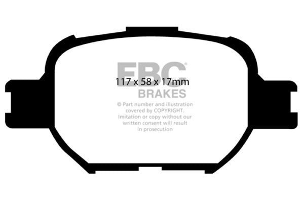 EBC 04-10 Scion TC 2.4 Redstuff Front Brake Pads - Bull Strap