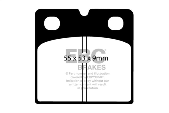 EBC 04-12 Aston Martin DB9 Parking Brake Ultimax2 Rear Brake Pads - Bull Strap